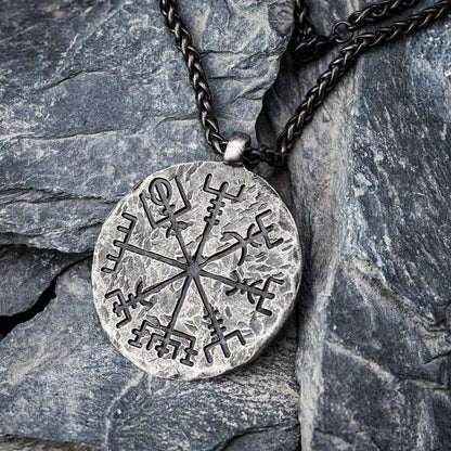 Double-Sided Vegvísir/Ægishjálmr Talisman