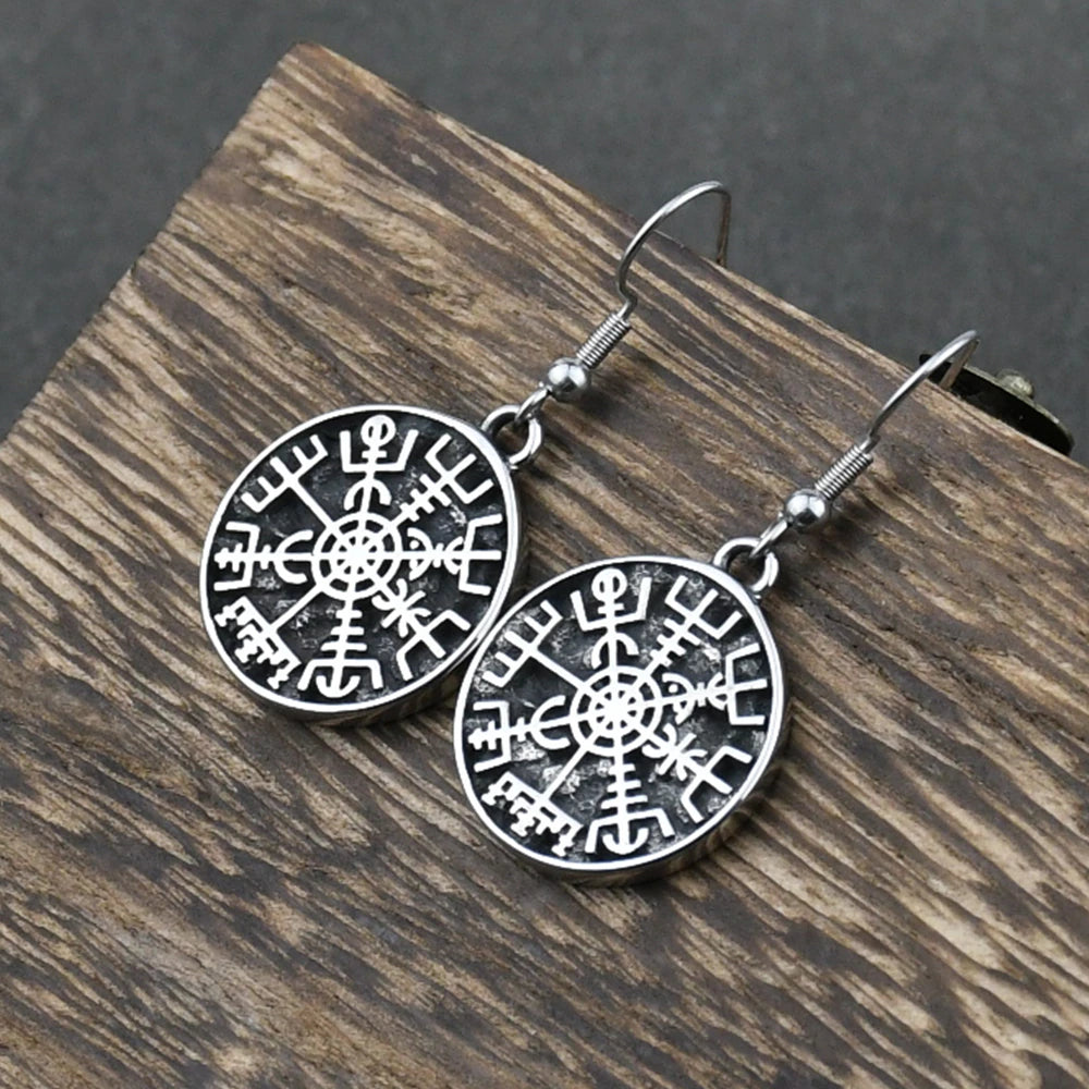 Vegvísir Amulet Earrings