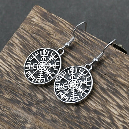 Vegvísir Amulet Earrings