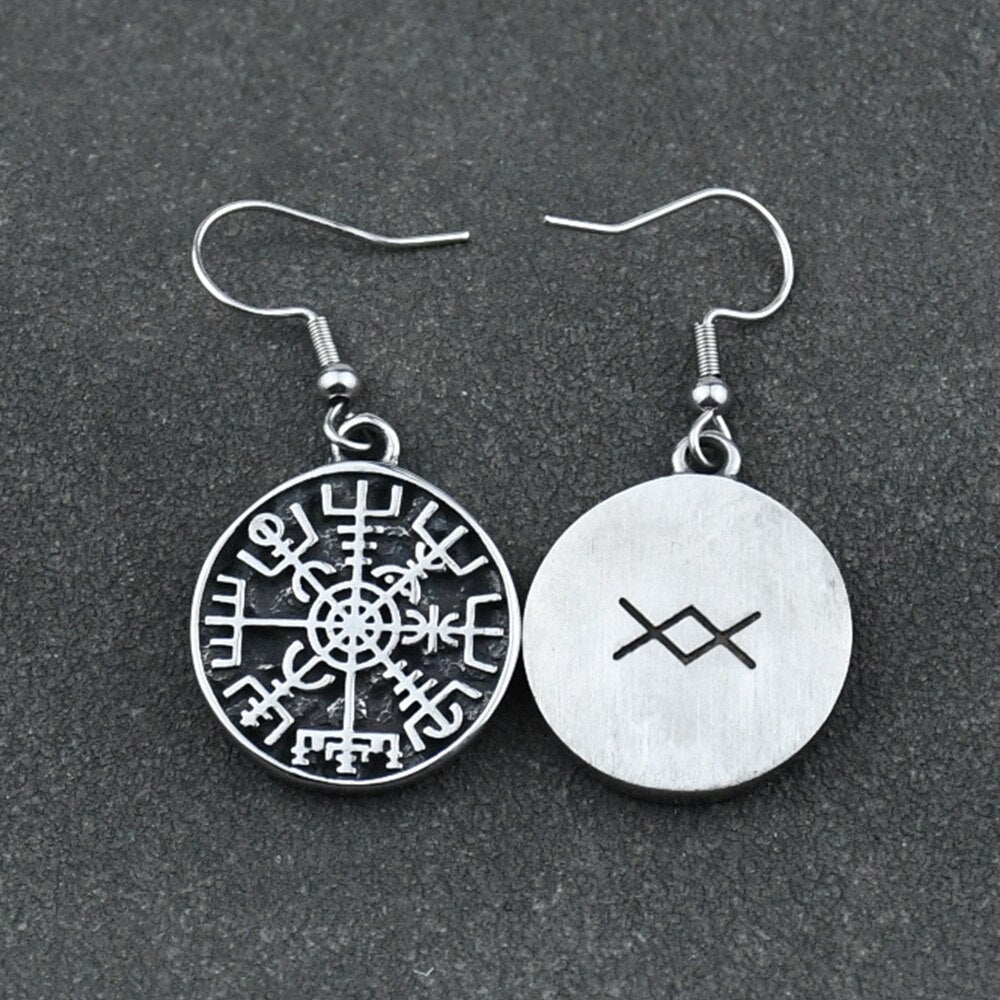 Vegvísir Amulet Earrings