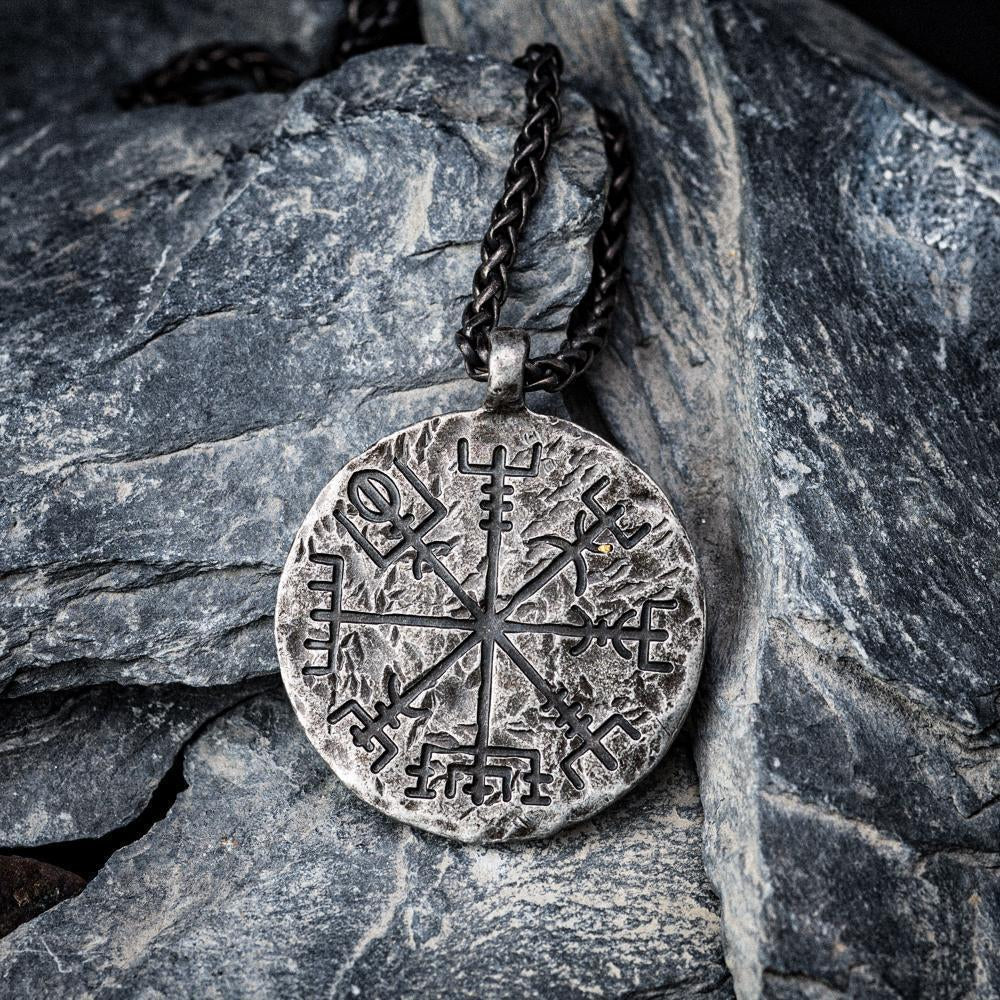 Double-Sided Vegvísir/Ægishjálmr Talisman