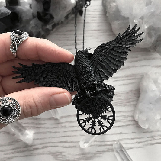 Ægishjálmr Raven Hair Clip